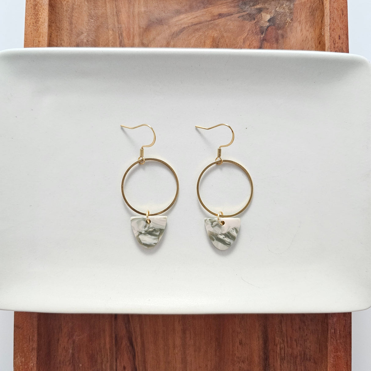 Iris Earrings - Sage from Spiffy & Splendid