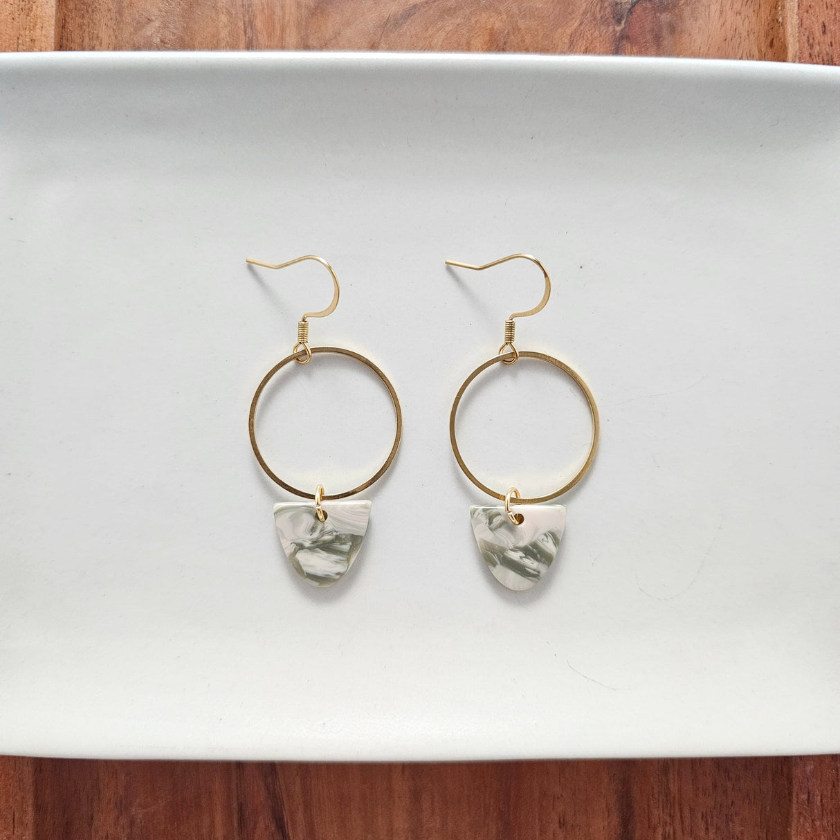 Iris Earrings - Sage from Spiffy & Splendid