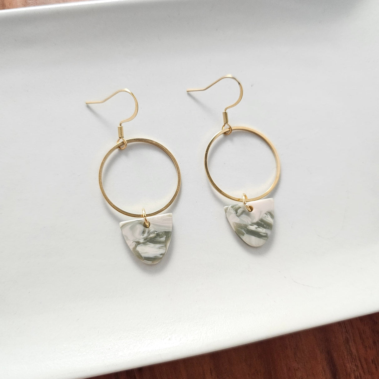Iris Earrings - Sage from Spiffy & Splendid