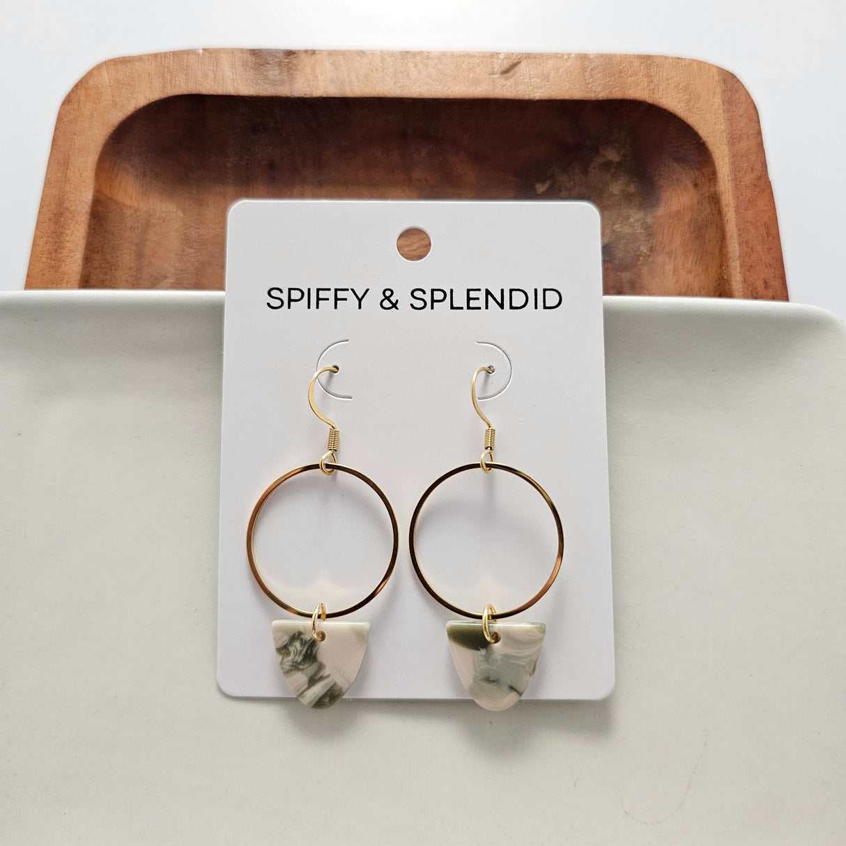 Iris Earrings - Sage from Spiffy & Splendid
