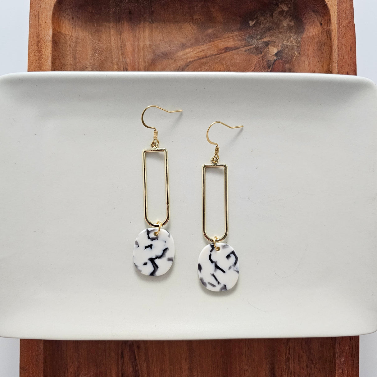 Mila Earrings - Marble from Spiffy & Splendid