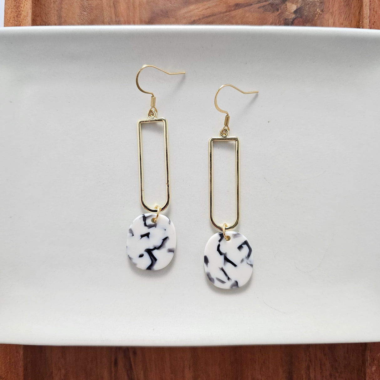 Mila Earrings - Marble from Spiffy & Splendid