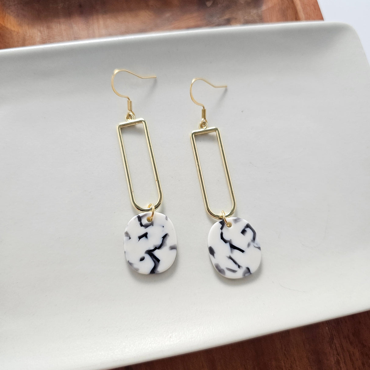 Mila Earrings - Marble from Spiffy & Splendid