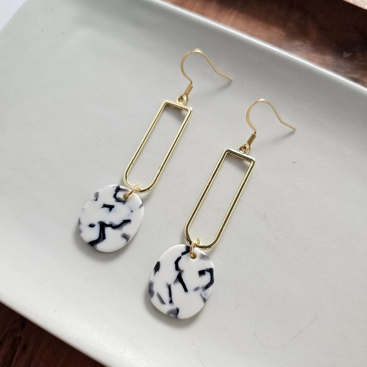 Mila Earrings - Marble from Spiffy & Splendid
