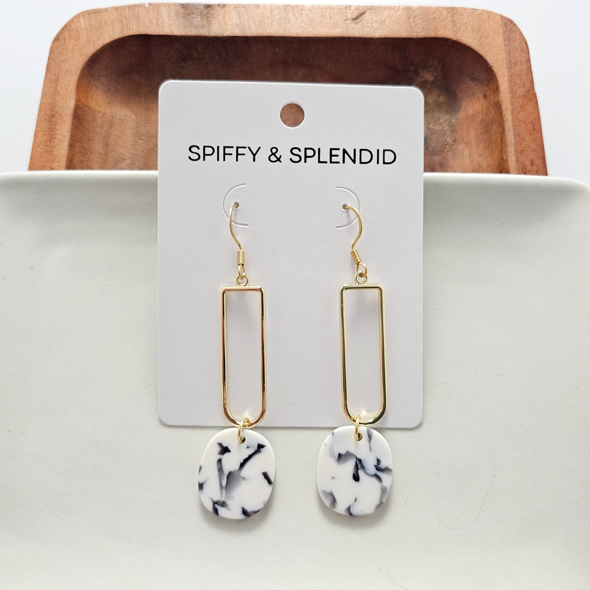 Mila Earrings - Marble from Spiffy & Splendid