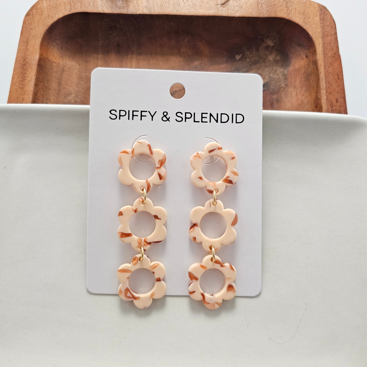 Delilah Earrings - Peach from Spiffy & Splendid