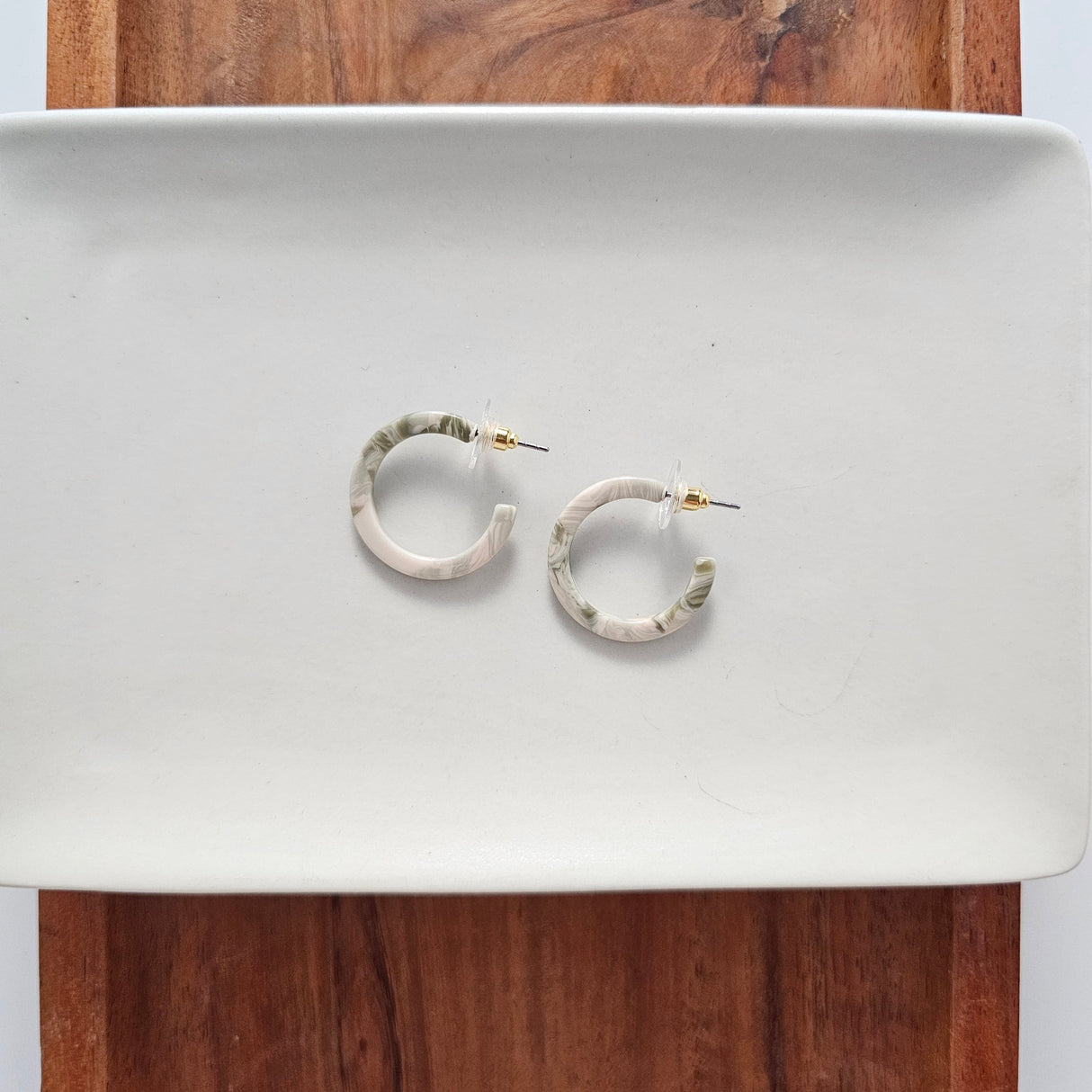 Cam Mini Hoops - Sage from Spiffy & Splendid
