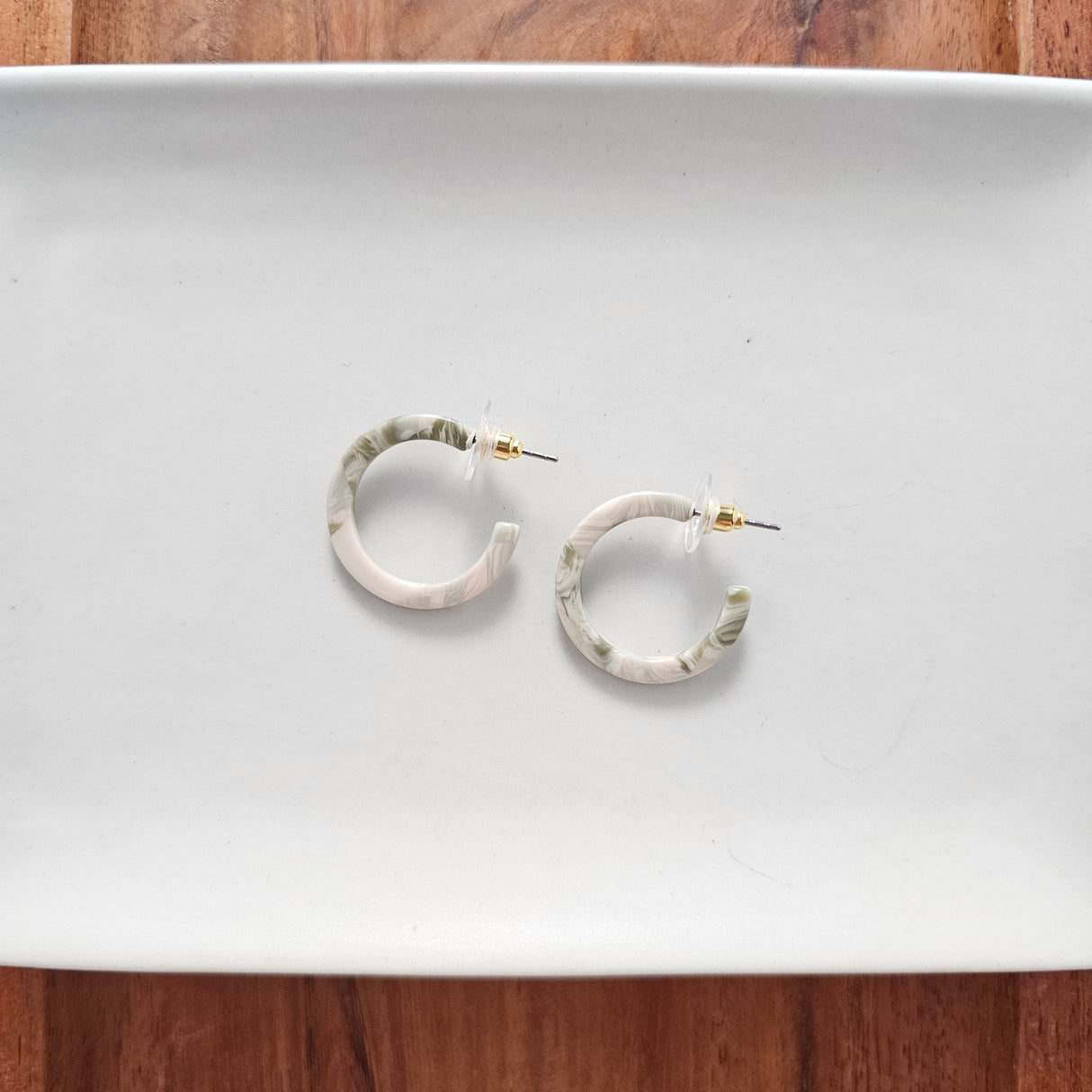 Cam Mini Hoops - Sage from Spiffy & Splendid