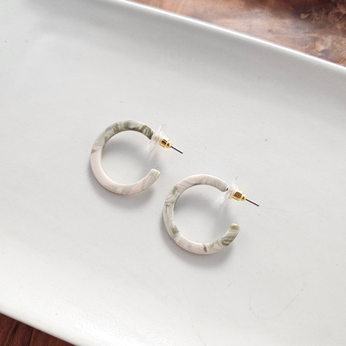 Cam Mini Hoops - Sage from Spiffy & Splendid