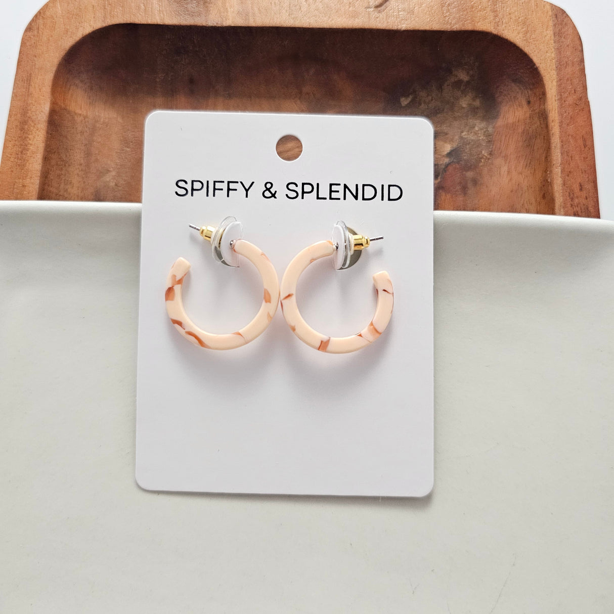 Cam Mini Hoops - Peach from Spiffy & Splendid