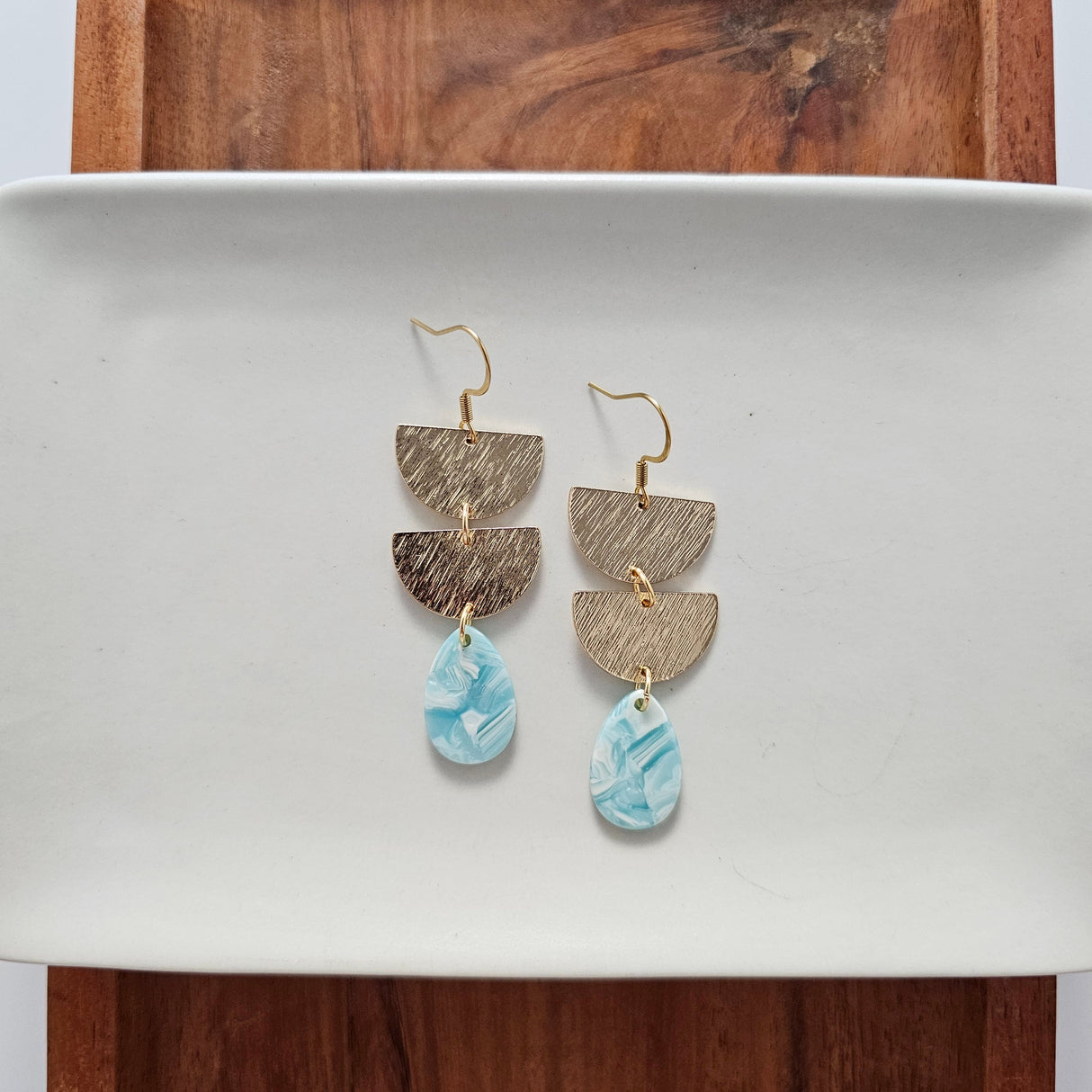 Aria Earrings - Aquamarine from Spiffy & Splendid
