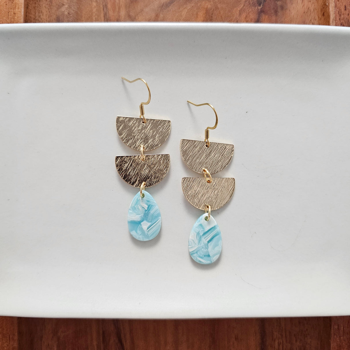 Aria Earrings - Aquamarine from Spiffy & Splendid