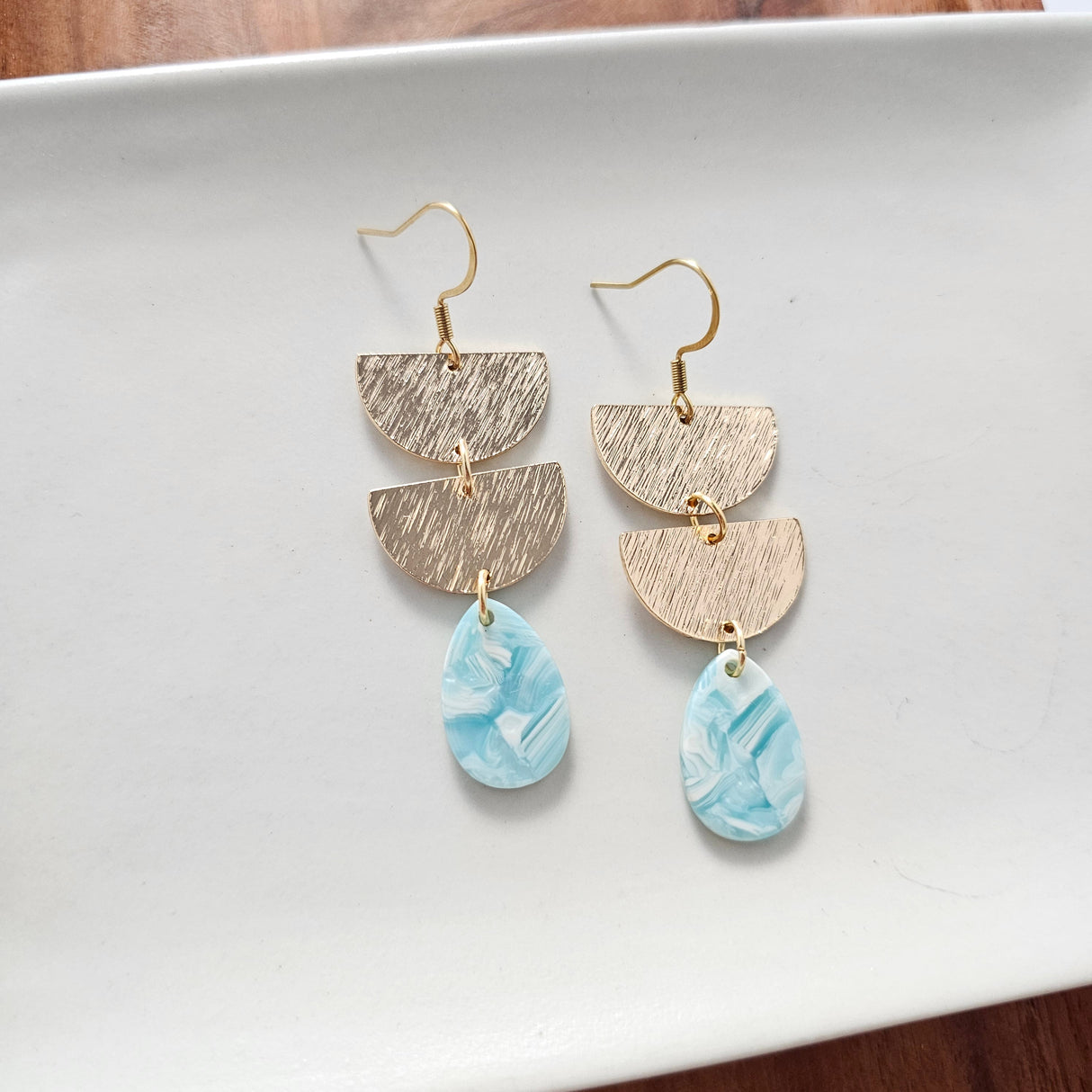Aria Earrings - Aquamarine from Spiffy & Splendid