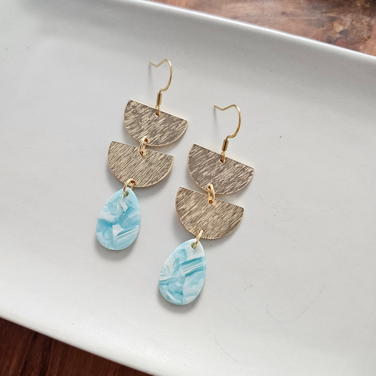 Aria Earrings - Aquamarine from Spiffy & Splendid