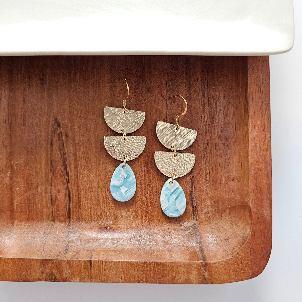 Aria Earrings - Aquamarine from Spiffy & Splendid