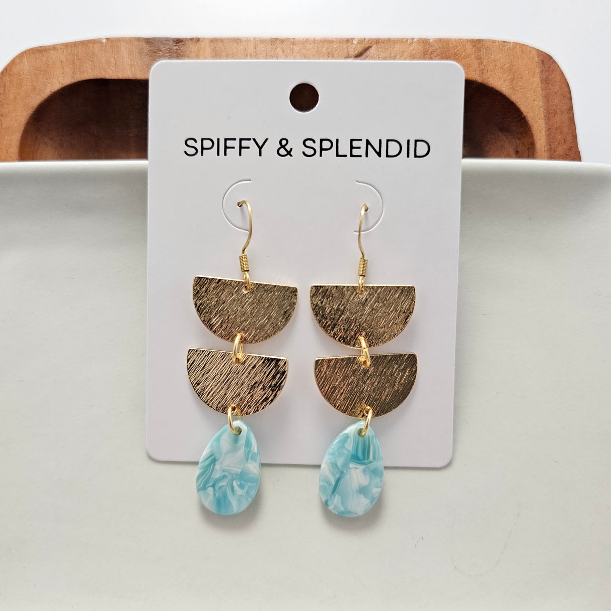 Aria Earrings - Aquamarine from Spiffy & Splendid