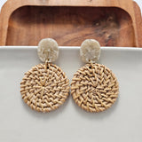 Dominica Earrings - Dark Rattan from Spiffy & Splendid