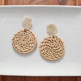 Dominica Earrings - Dark Rattan from Spiffy & Splendid