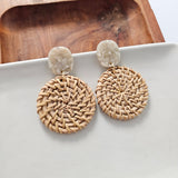 Dominica Earrings - Dark Rattan from Spiffy & Splendid