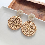Dominica Earrings - Dark Rattan from Spiffy & Splendid
