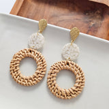 Lana Earrings - Dark Rattan from Spiffy & Splendid