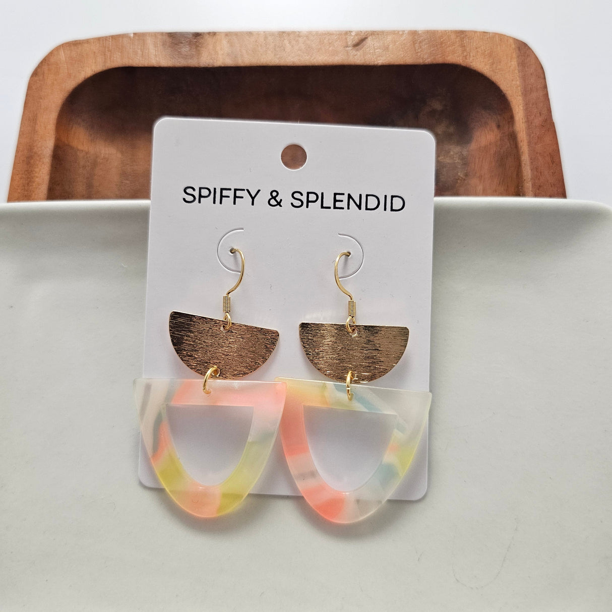 Irene Earrings - Iridescent Neon from Spiffy & Splendid