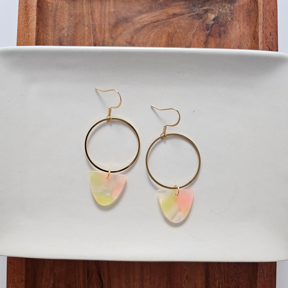 Iris Earrings Large - Iridescent Neon from Spiffy & Splendid