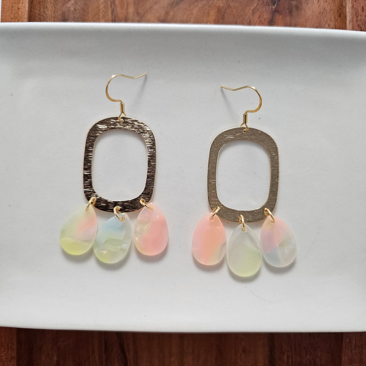 Ophelia Earrings - Iridescent Neon from Spiffy & Splendid