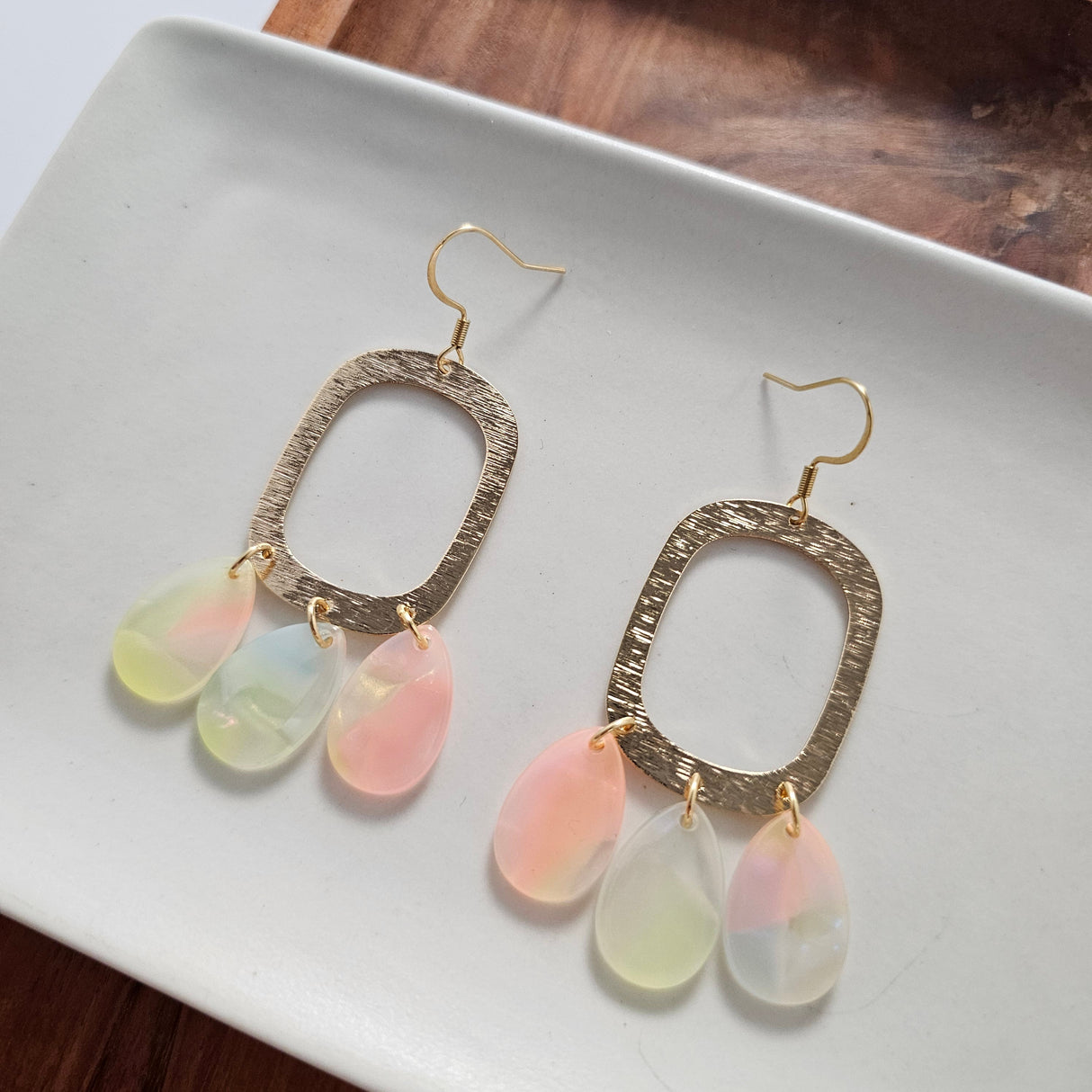 Ophelia Earrings - Iridescent Neon from Spiffy & Splendid
