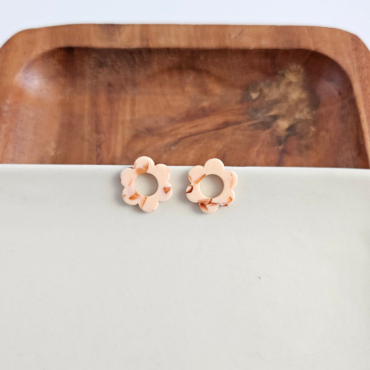 Flower Studs - Peach from Spiffy & Splendid