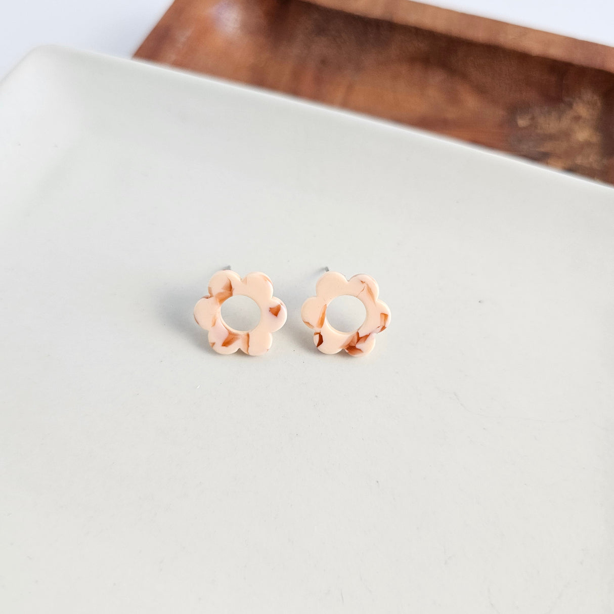 Flower Studs - Peach from Spiffy & Splendid