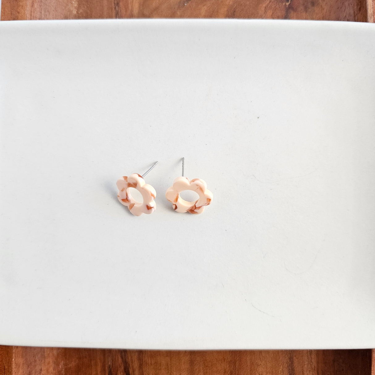 Flower Studs - Peach from Spiffy & Splendid