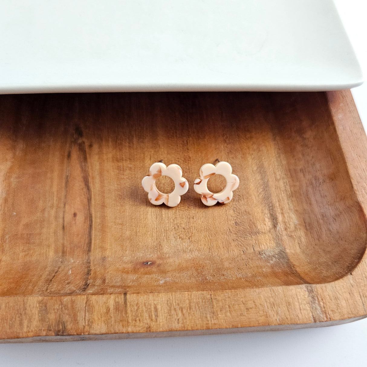 Flower Studs - Peach from Spiffy & Splendid