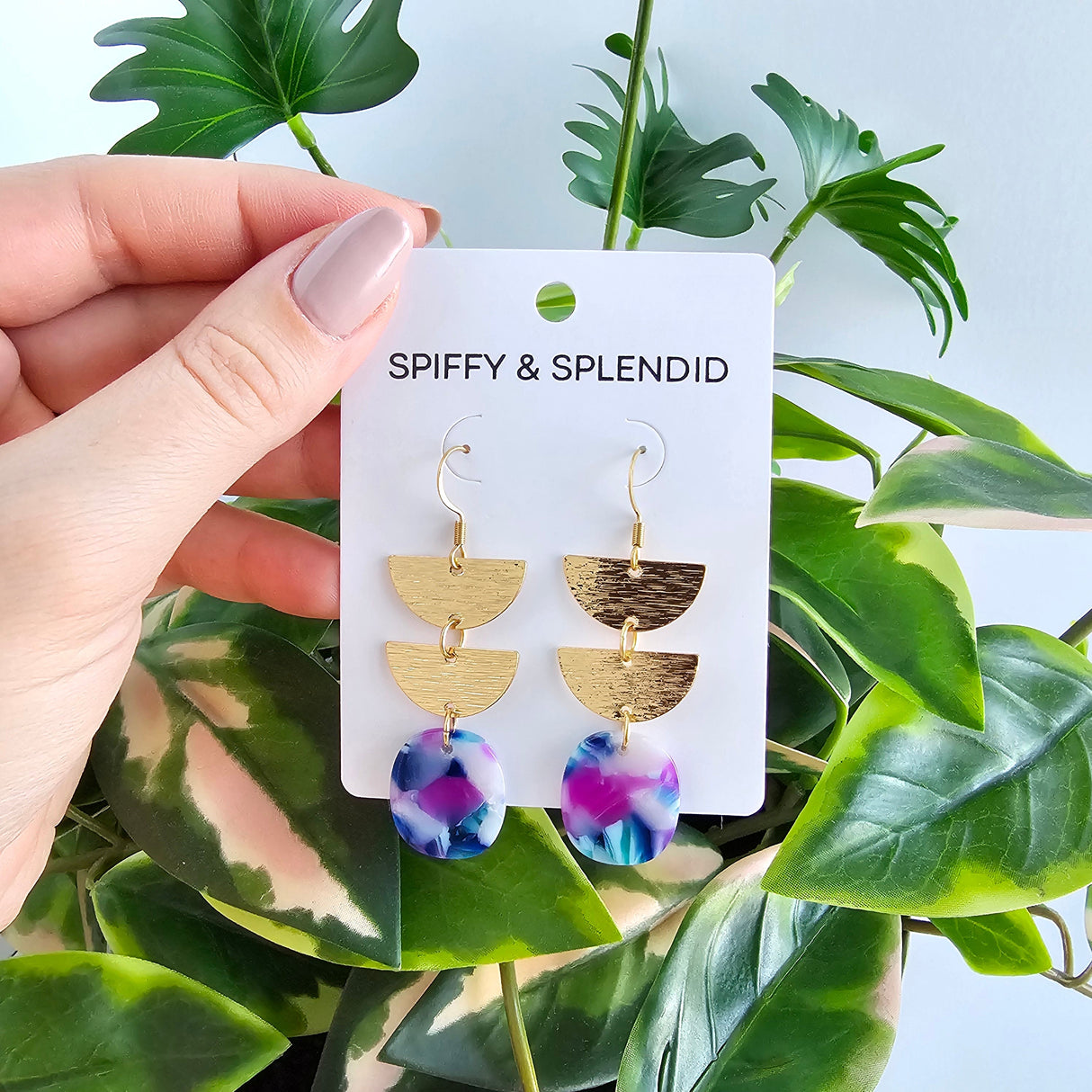 Elena Earrings - Purple Party from Spiffy & Splendid