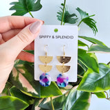 Elena Earrings - Purple Party from Spiffy & Splendid