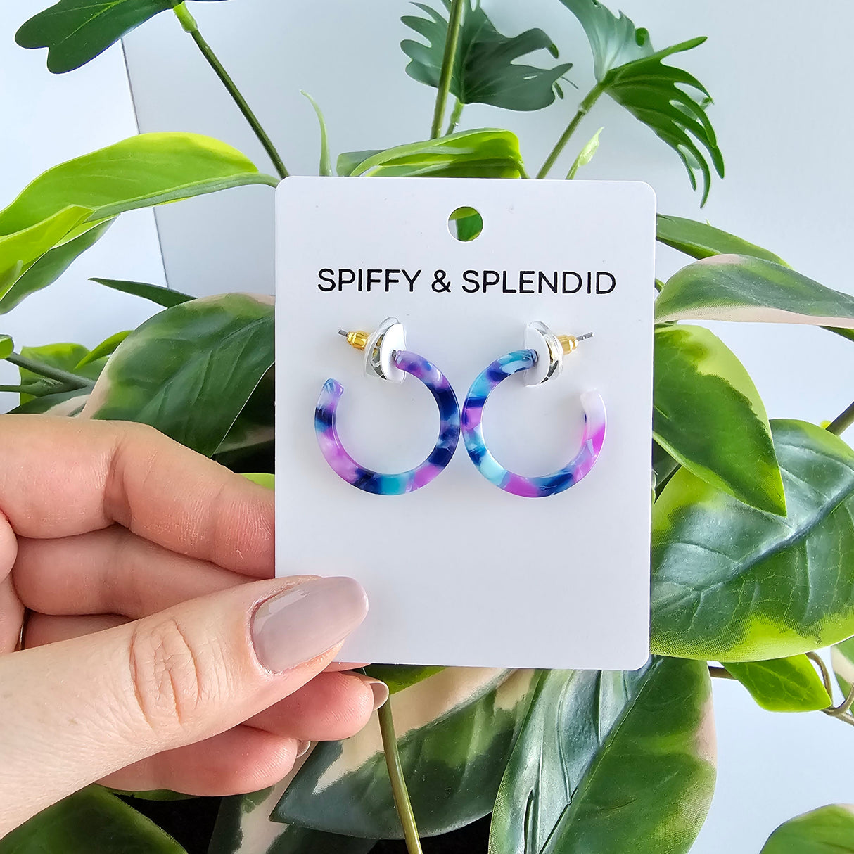 Cam Mini Hoops - Purple Party from Spiffy & Splendid