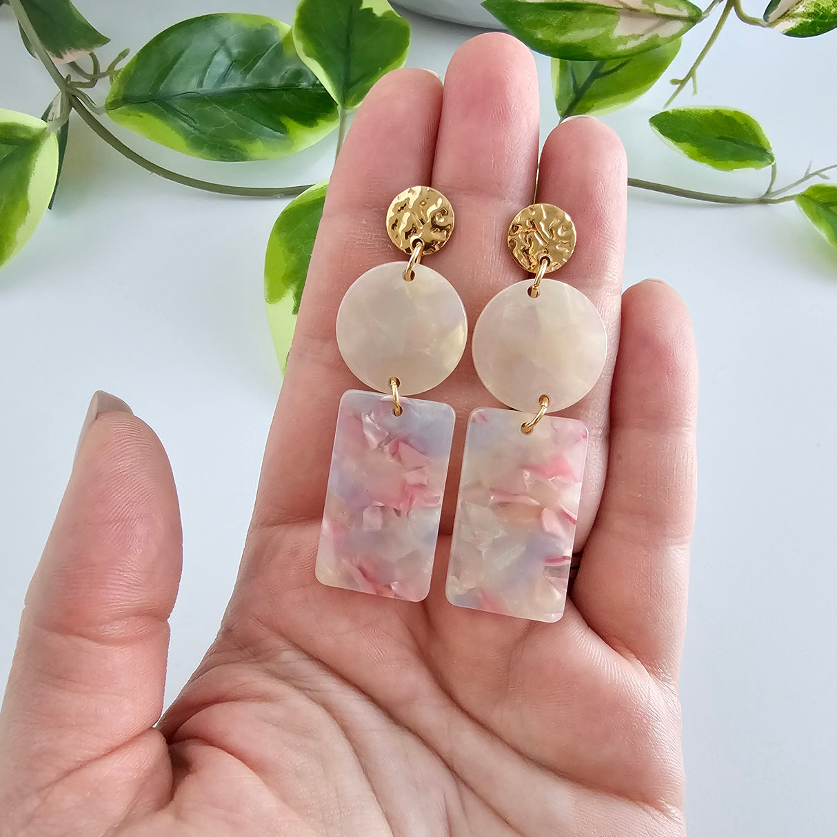 Nora Earrings - Iridescent Pastel from Spiffy & Splendid