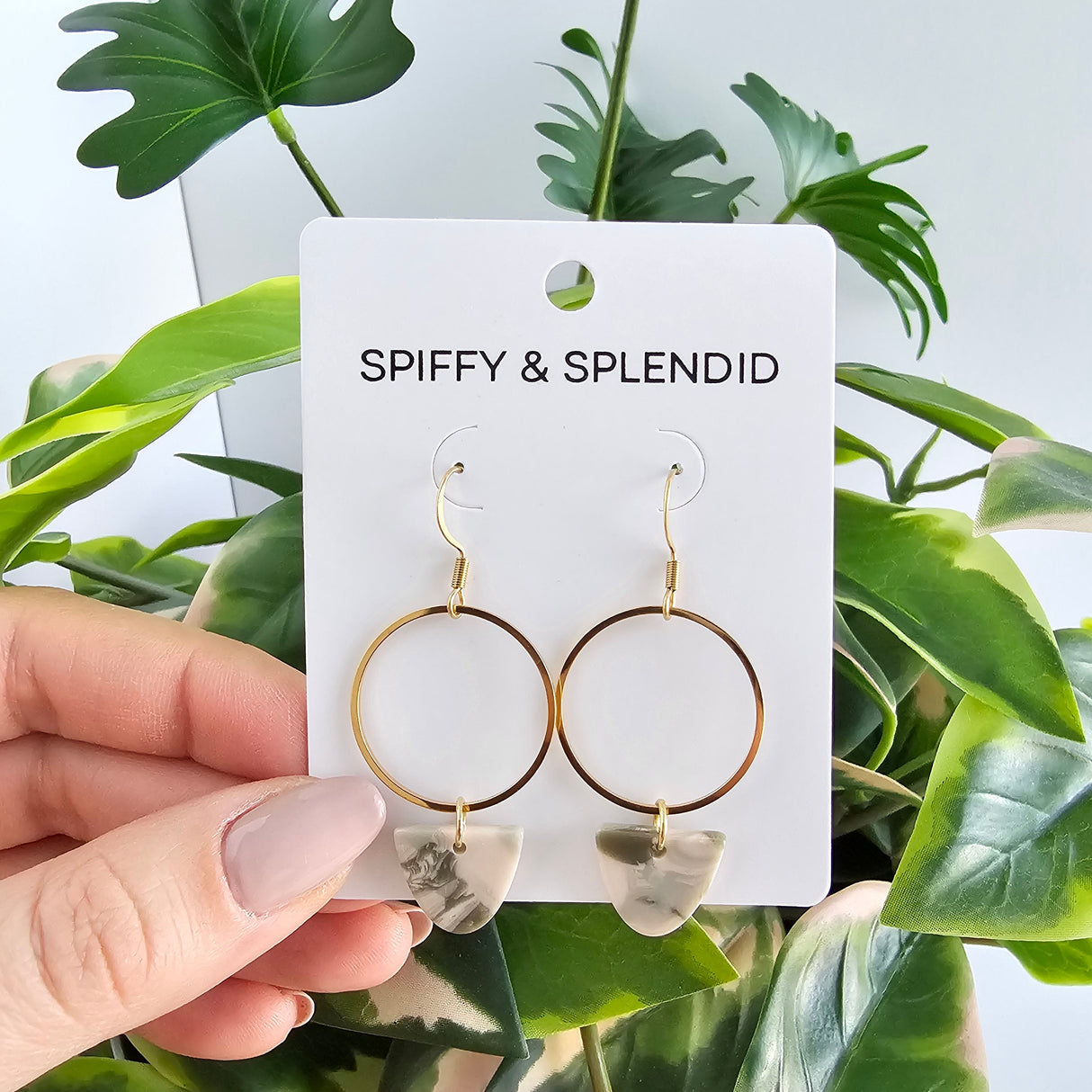 Iris Earrings - Sage from Spiffy & Splendid