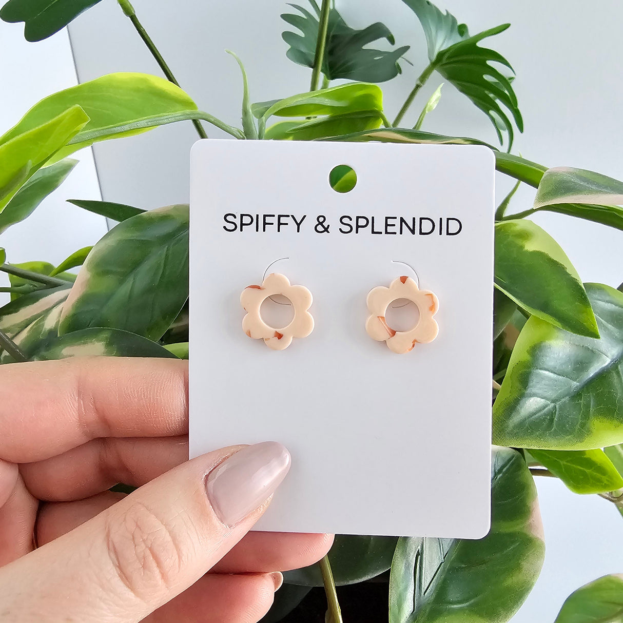 Flower Studs - Peach from Spiffy & Splendid