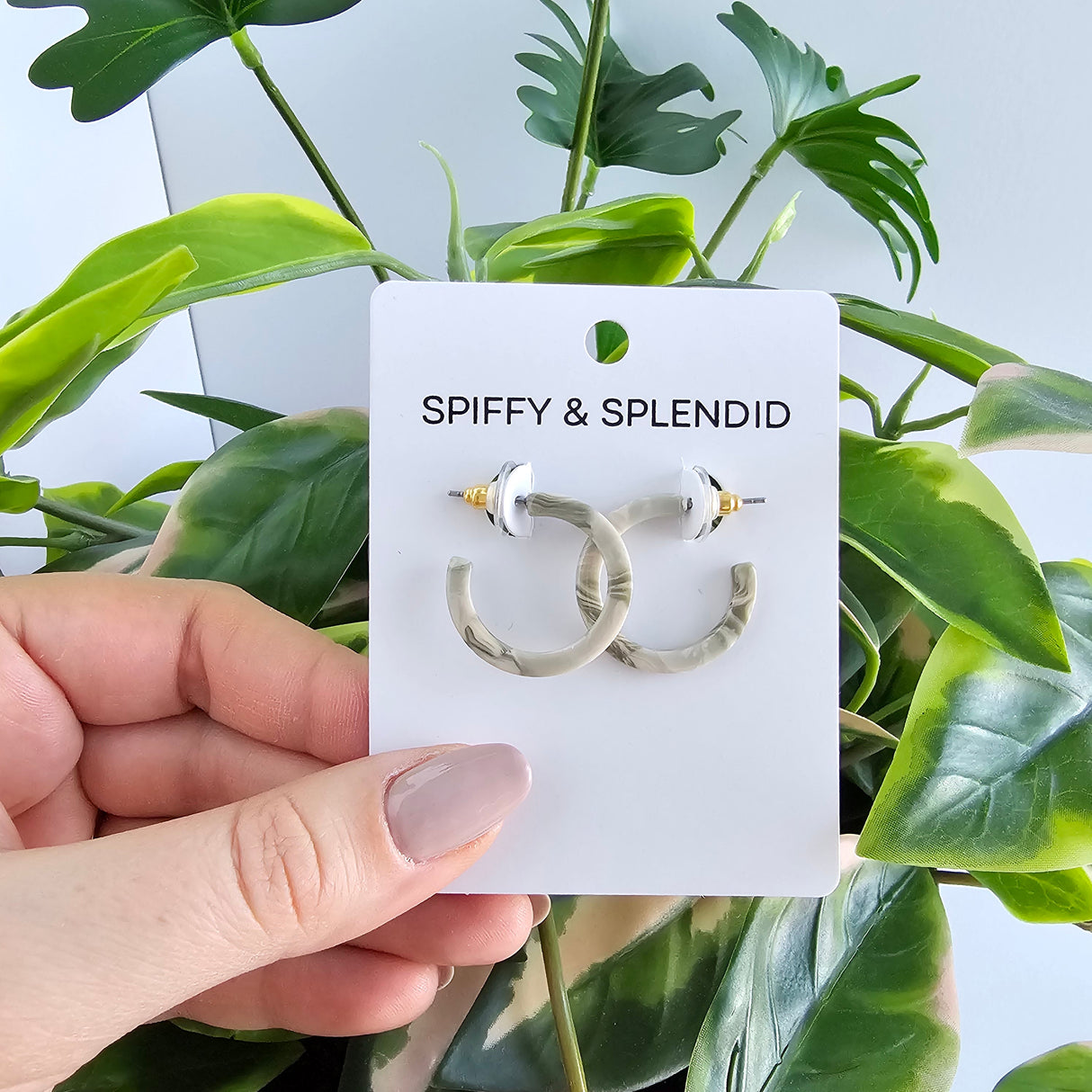 Cam Mini Hoops - Sage from Spiffy & Splendid