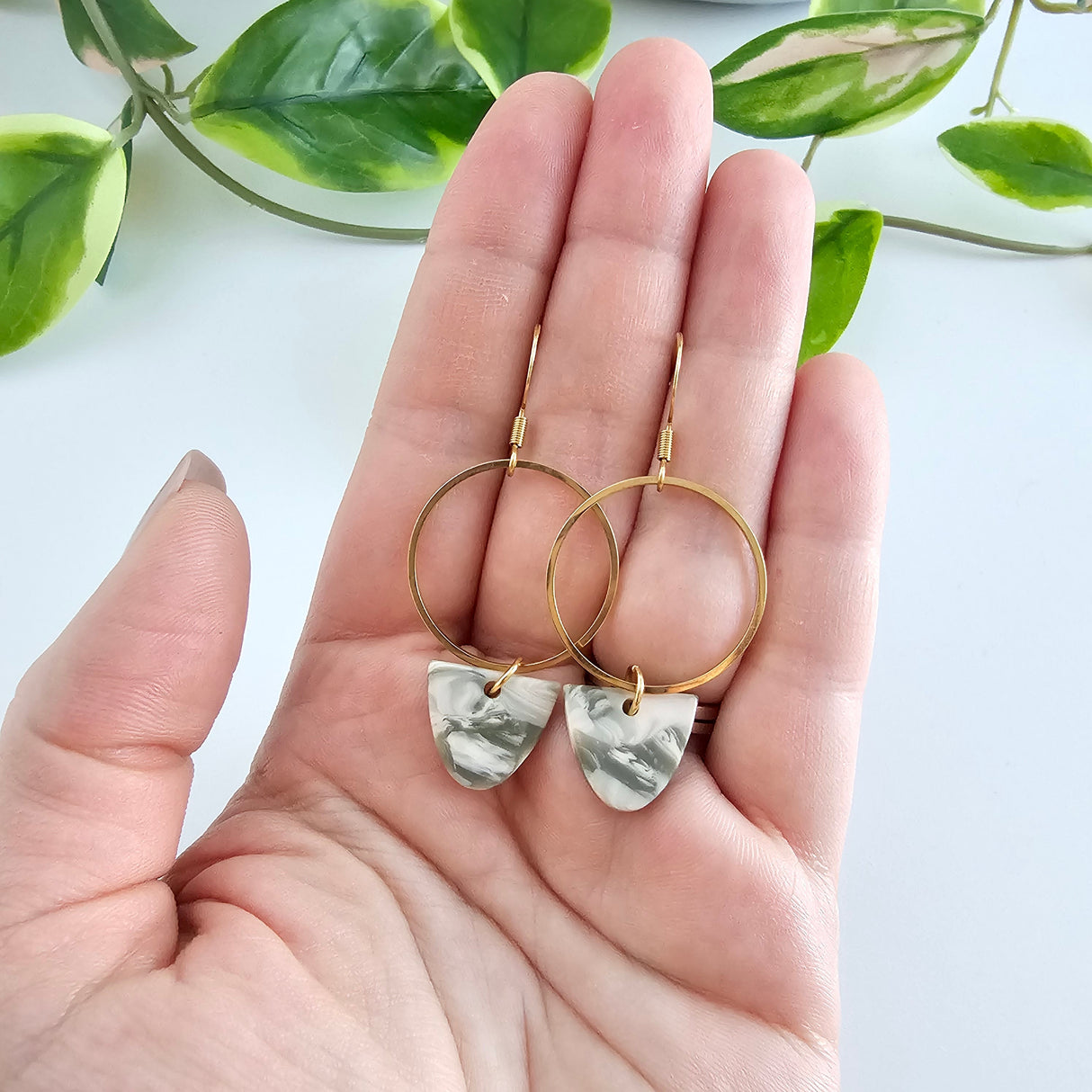 Iris Earrings - Sage from Spiffy & Splendid