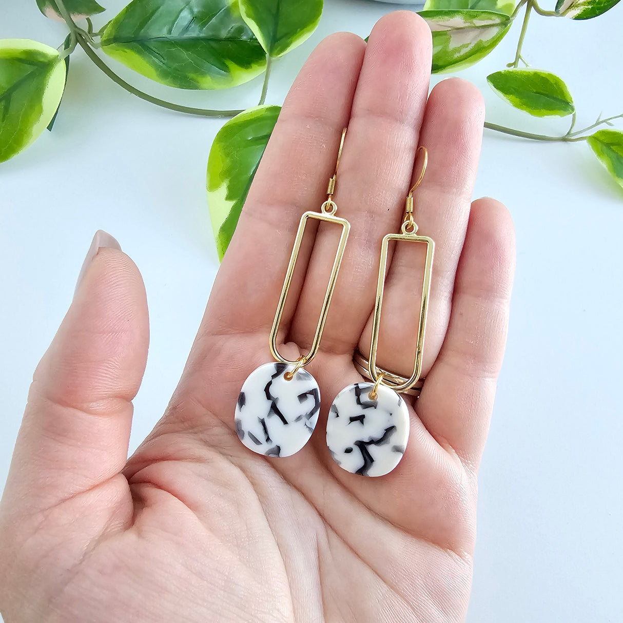 Mila Earrings - Marble from Spiffy & Splendid