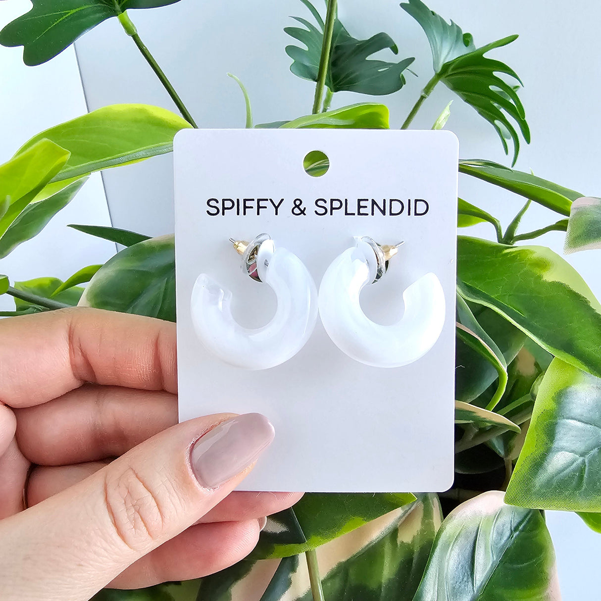 Chloe Hoops - White from Spiffy & Splendid