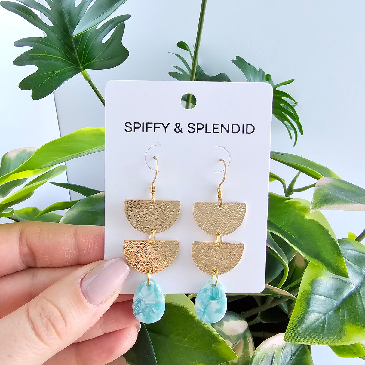 Aria Earrings - Aquamarine from Spiffy & Splendid