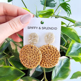 Dominica Earrings - Dark Rattan from Spiffy & Splendid