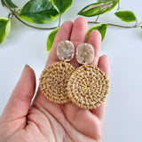 Dominica Earrings - Dark Rattan from Spiffy & Splendid
