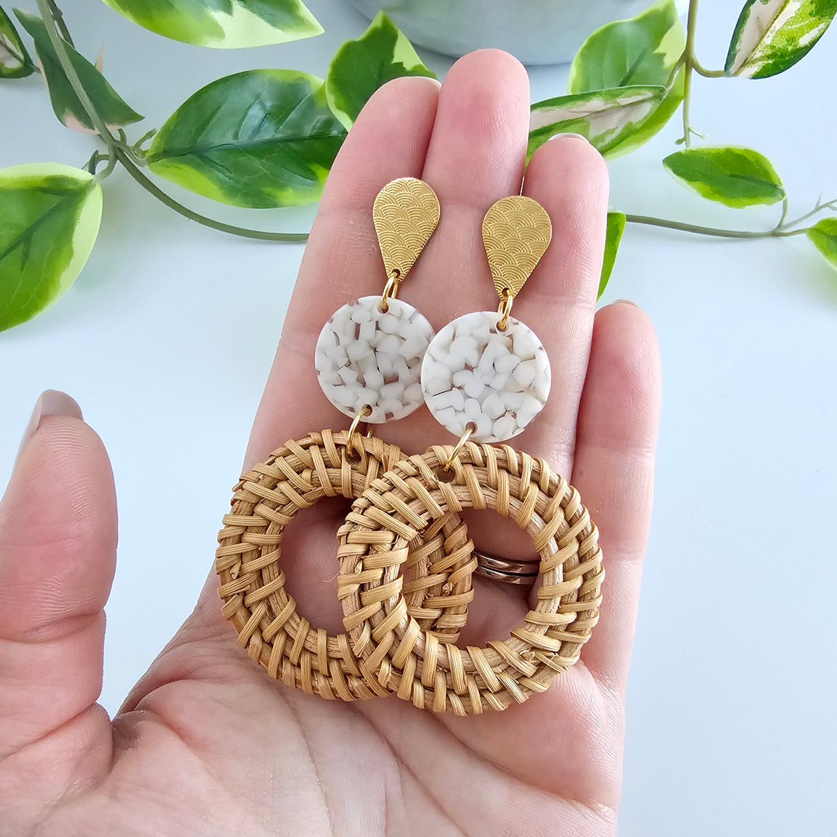 Lana Earrings - Dark Rattan from Spiffy & Splendid