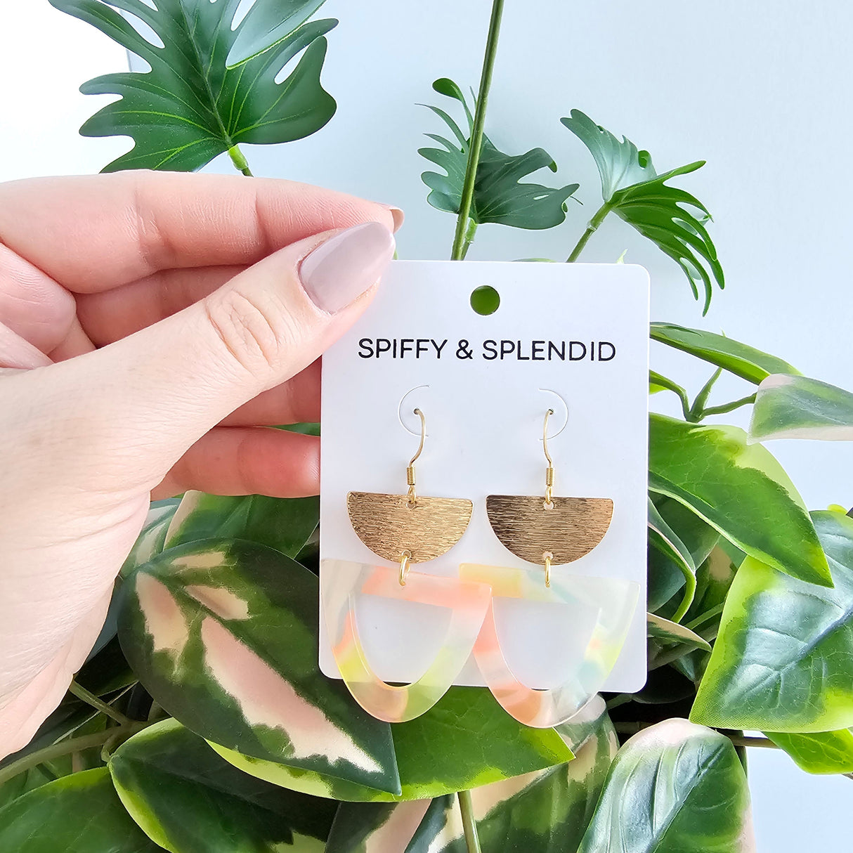 Irene Earrings - Iridescent Neon from Spiffy & Splendid