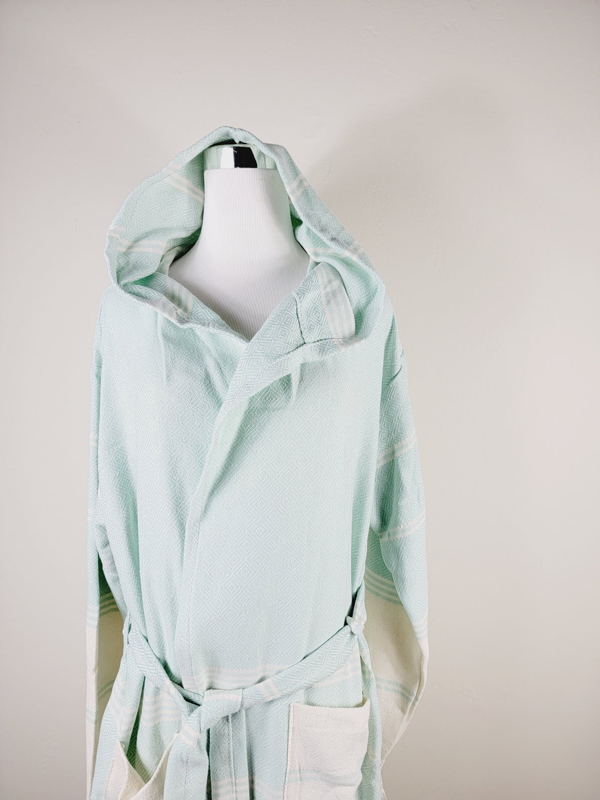 Unisex Robe, Beach or spa Robe with pockets - Mint from EBRU Home