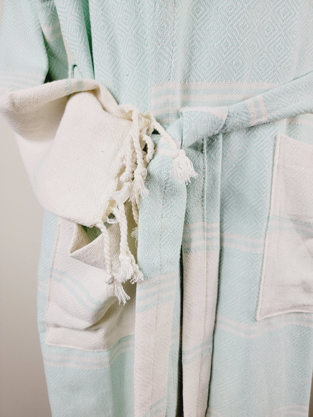Unisex Robe, Beach or spa Robe with pockets - Mint from EBRU Home